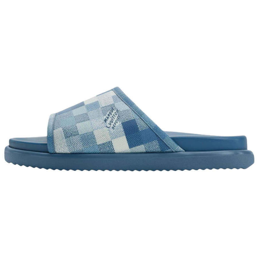LOUIS VUITTON Miami Slide Slippers Men's Blue