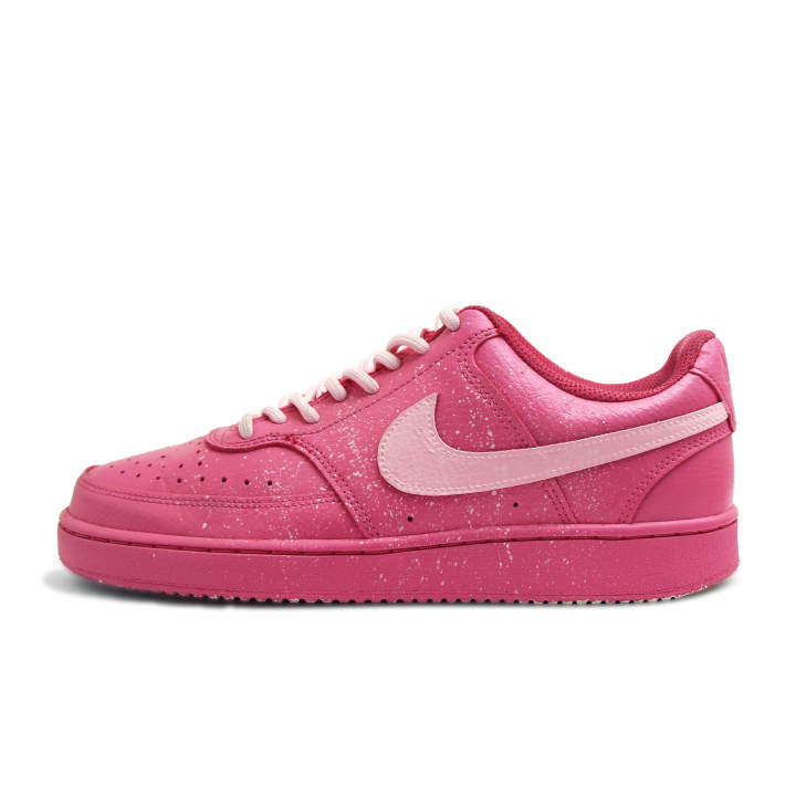 Nike Nike Court Vision 1 Hand Drawn Graffiti Lightweight Breathable Low top Skateboard Shoes Unisex Fuchsia