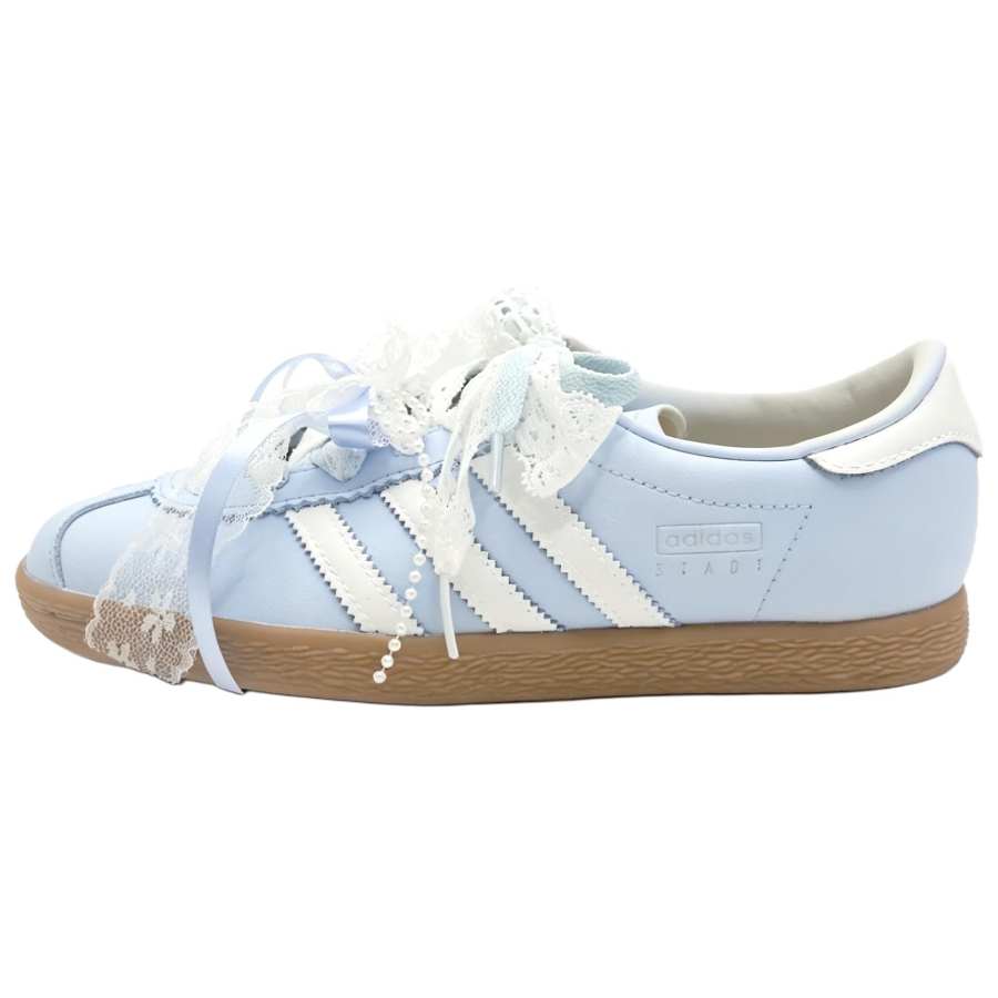 Adidas Originals Stadt Maris Sal Love Song Cow Split Leather Waterproof Low top German Army Trainers Unisex Blue White