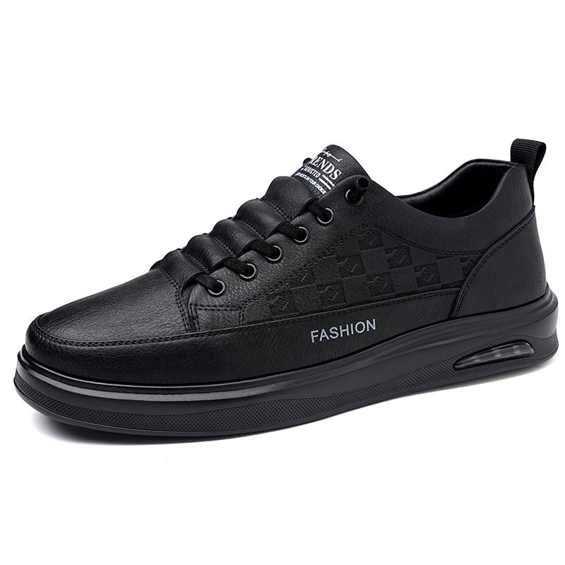 YALU Microfiber Leather Lightweight Breathable Low top Skateboard Shoes Men's
