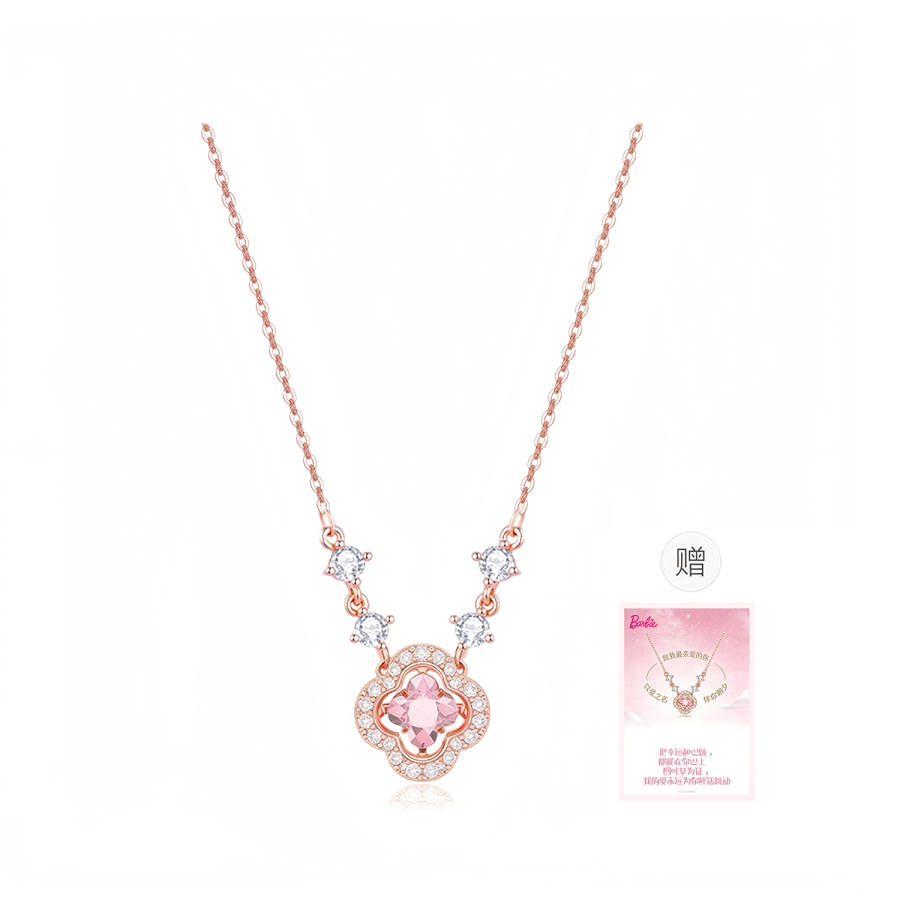 Barbie Transparent Crystal Necklaces Women's