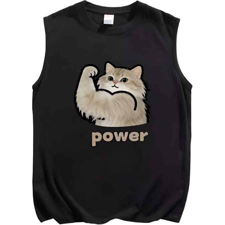 Lnga Landgre Tank Tops Unisex Crew Neck Thin Sleeveless