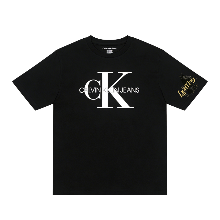Calvin Klein T Shirts Unisex Black Crew Neck Moderate