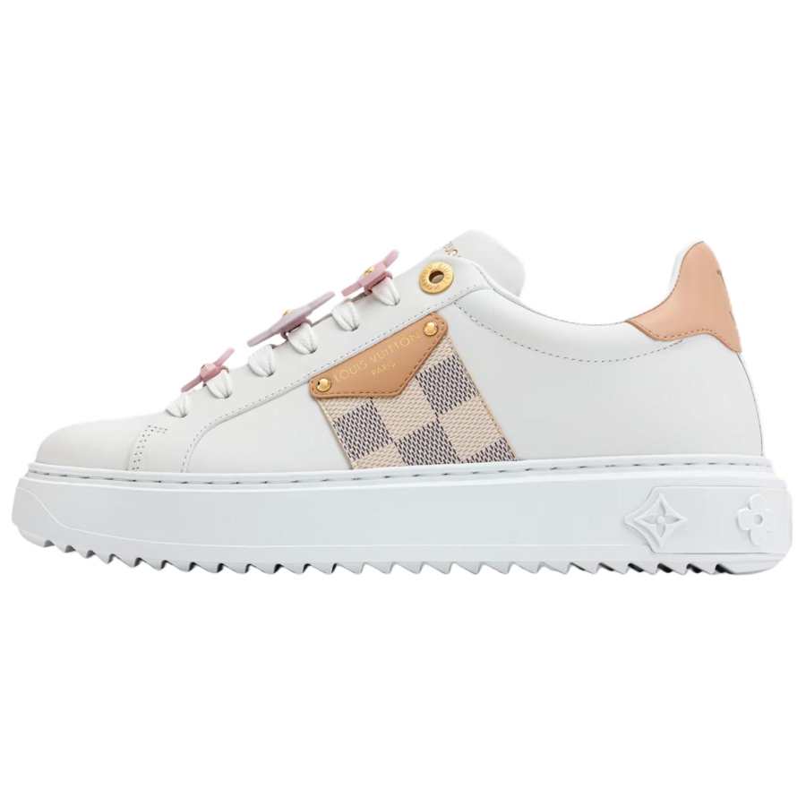 LOUIS VUITTON Time Out Low top Skateboard Shoes Women's White