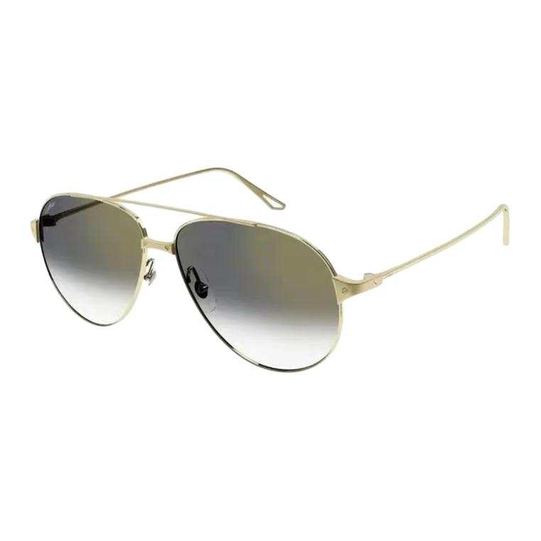 CARTIER Aviator Sunglasses Unisex Light Gold