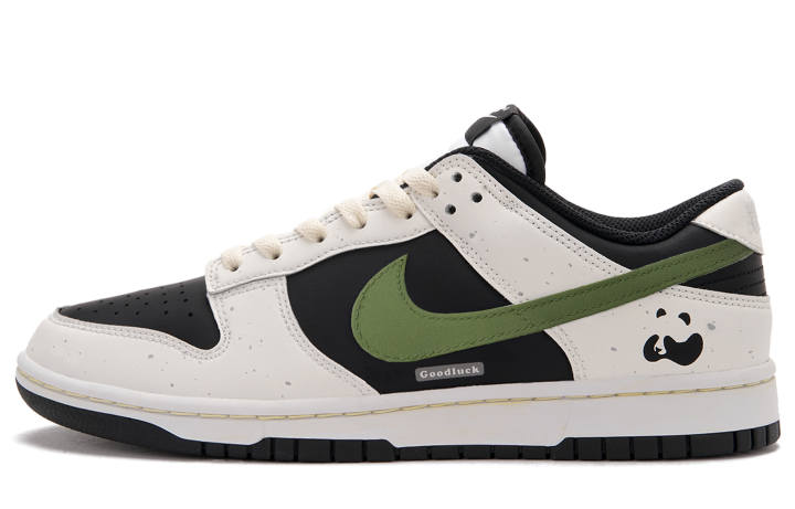 Nike Nike Dunk Panda Cat A Low top Skateboard Shoes Unisex Black White Green