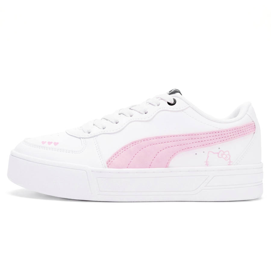 PUMA Skye Meowth Letter Low top Skateboard Shoes Women's Pink White