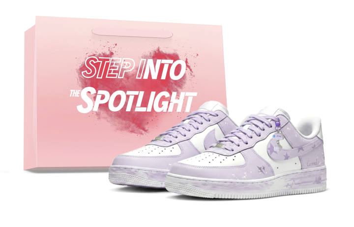 Nike Nike Air Force 1 Leather Slip Resistant Cushioning Abrasion Resistant Low top Skateboard Shoes Unisex Purple