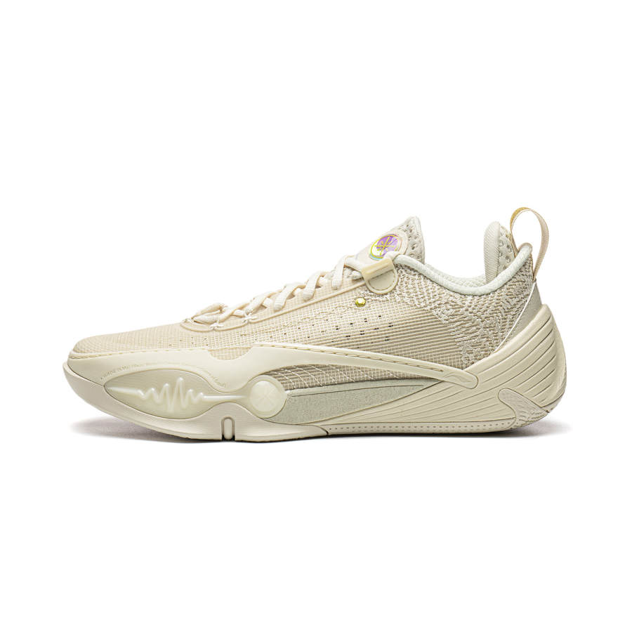 Li-Ning Li Ning Cushioning Slip Resistant Rebound Low top Professional Competition Basketball Shoes Men's Xuan Paper White