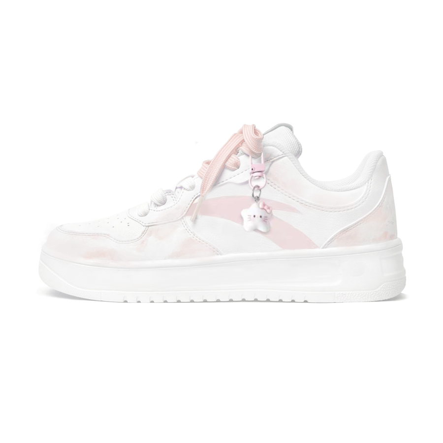 Anta Easy Liquid Kitten, First Culture Leather Low top Skateboard Shoes Women's Pink