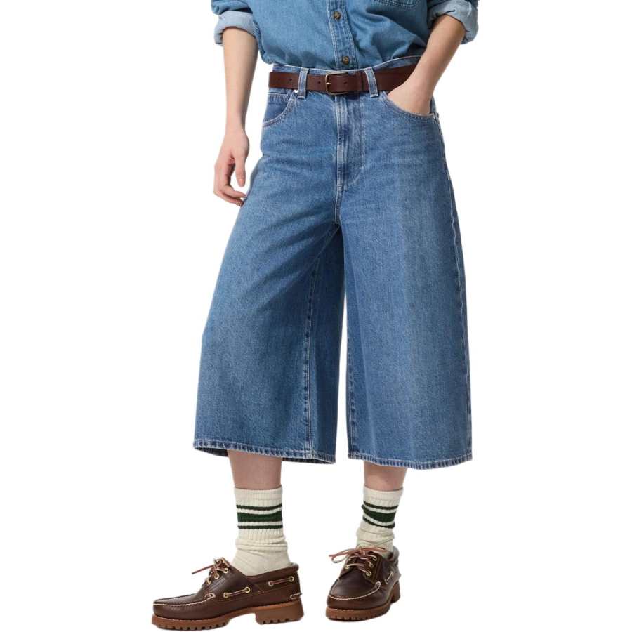 UNIQLO Jeans Women's Blue Moderate Wide Leg Pants