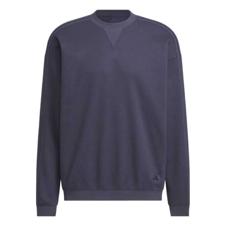 Adidas Adidas Sweatshirts Men's Shadow Marine Blue Crew Neck Moderate