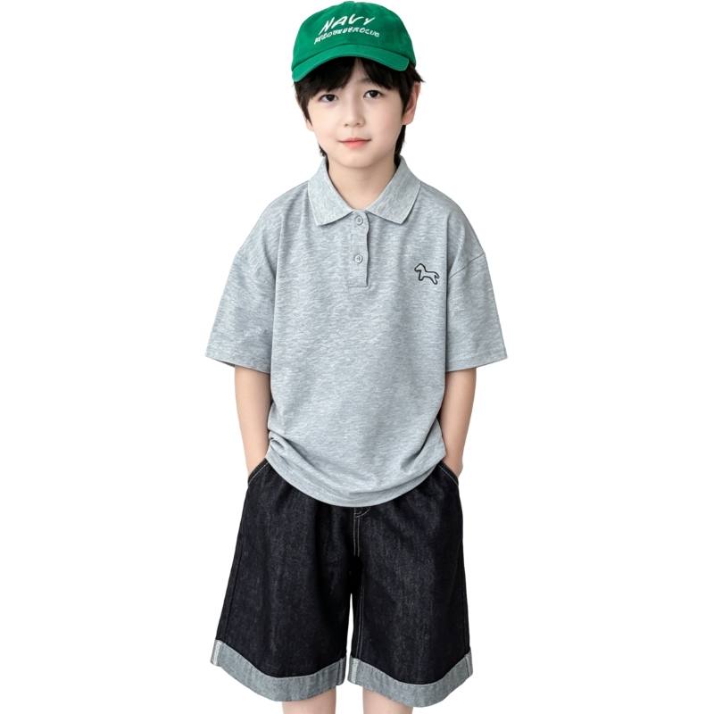 YALU Kids T Shirts Polo Collar Thin