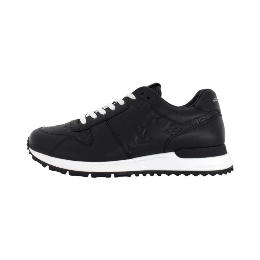 LOUIS VUITTON Run Away Cow Leather Low top Casual Shoes Men's Black