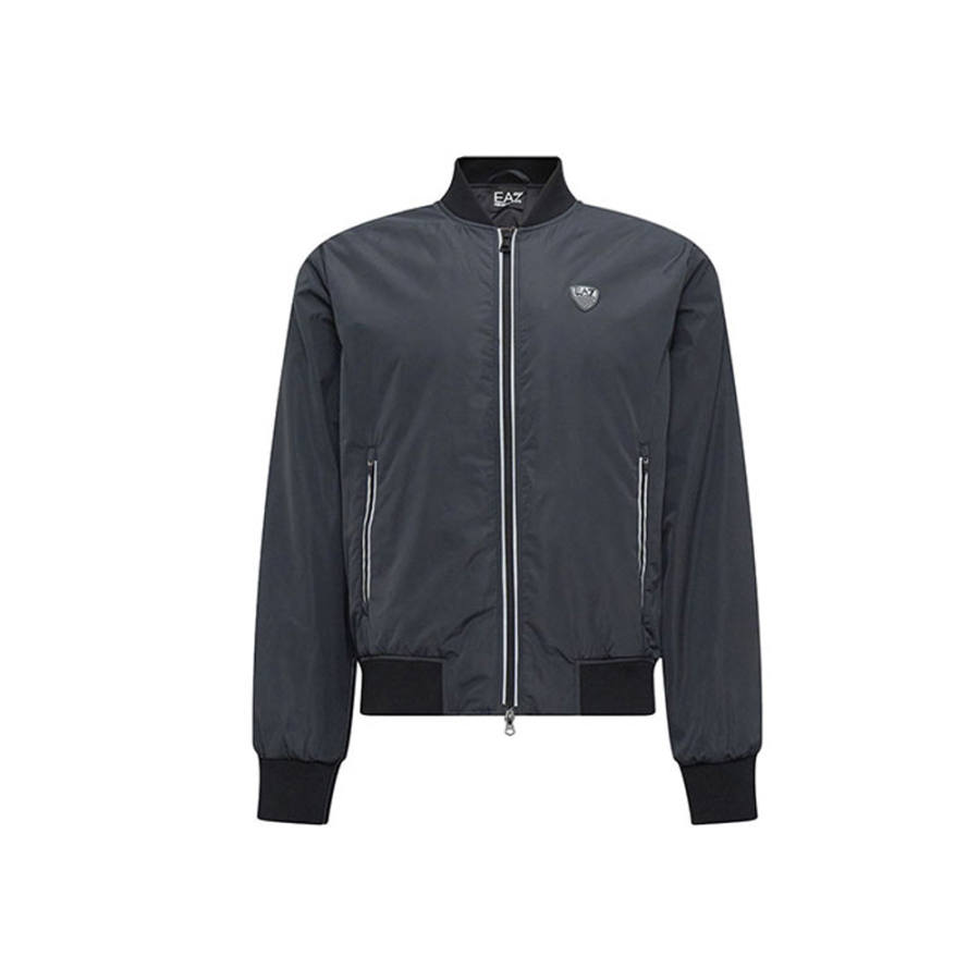 EMPORIO ARMANI Logo-Patch Zipped Bomber Jacket