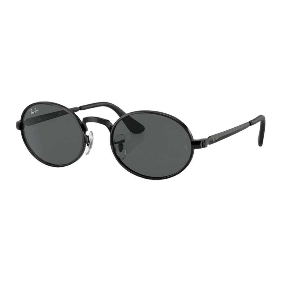 RayBan RayBan Metal Oval Sunglasses Unisex Black