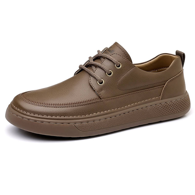 YALU Microfiber Leather Lightweight Breathable Low top Skateboard Shoes Men's