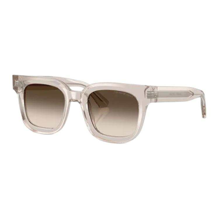 EMPORIO ARMANI Acetate Irregular Shape Sunglasses Women's Transparent Tundra