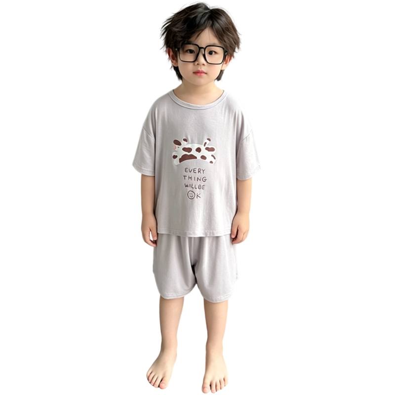 YALU Pre School Loungewear Sets Crew Neck Thin Stretch