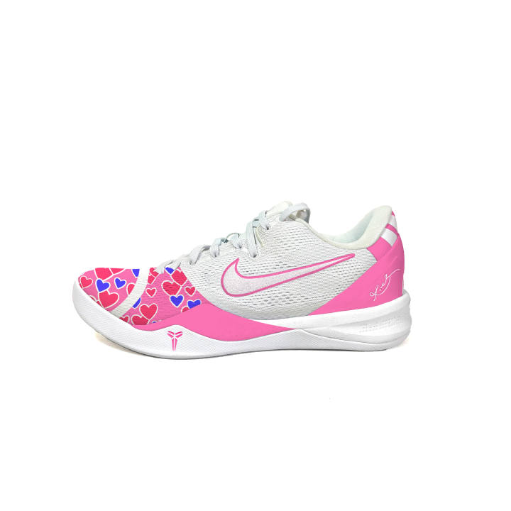 Nike Nike Kobe 8 Sweet Storm Slip Resistant Low top Basketball Shoes Unisex White