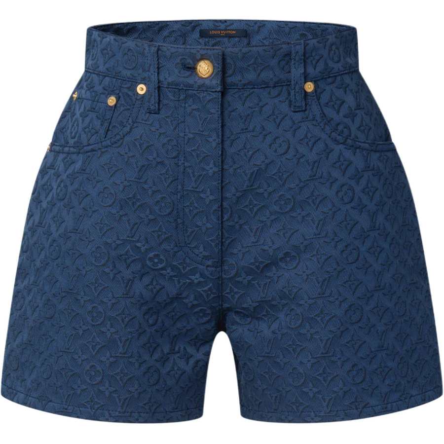 LOUIS VUITTON Monogram SS26 Denim Shorts Women's