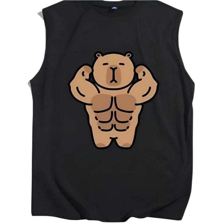 Lnga Landgre Tank Tops Unisex Crew Neck Thin Sleeveless