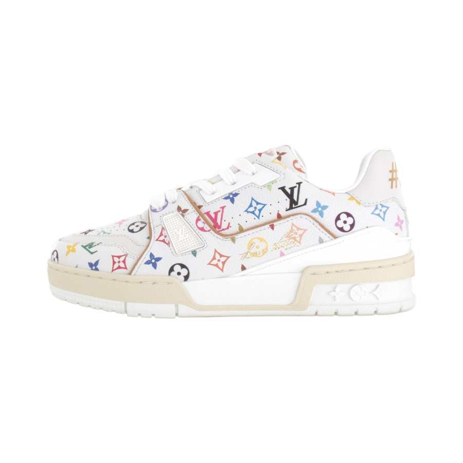 LOUIS VUITTON x Takashi Murakami Trainer Low top Skateboard Shoes Women's White