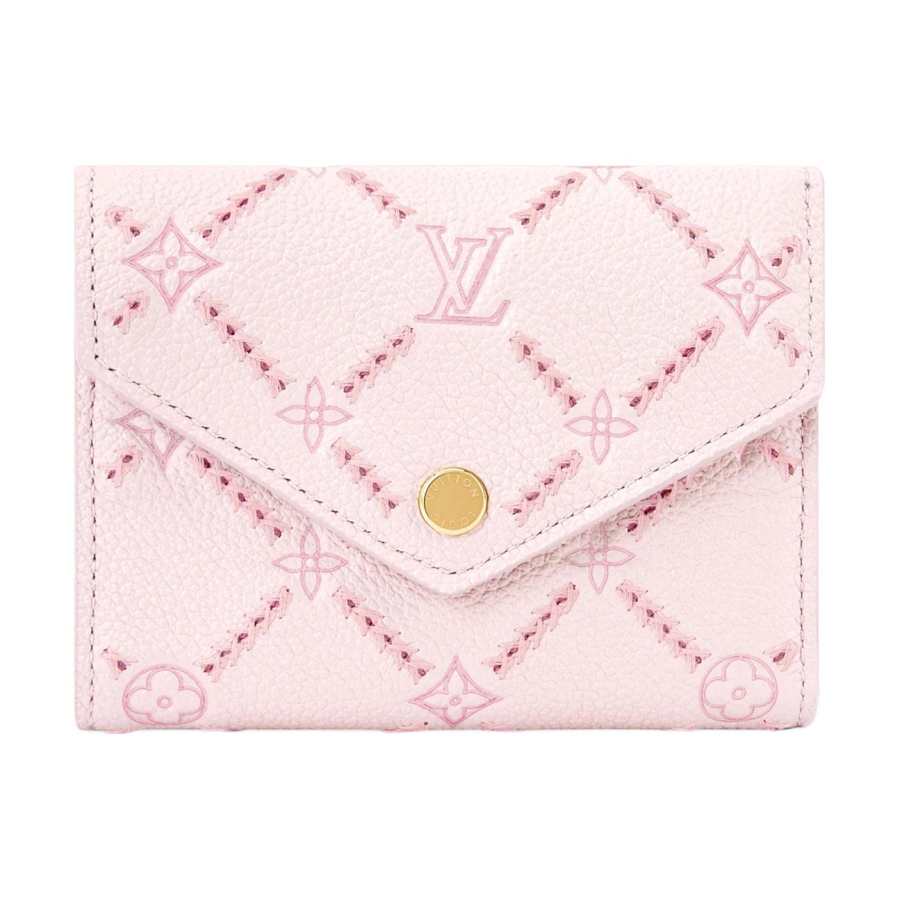 LOUIS VUITTON Victorine Cow Leather Wallet Women's Pink