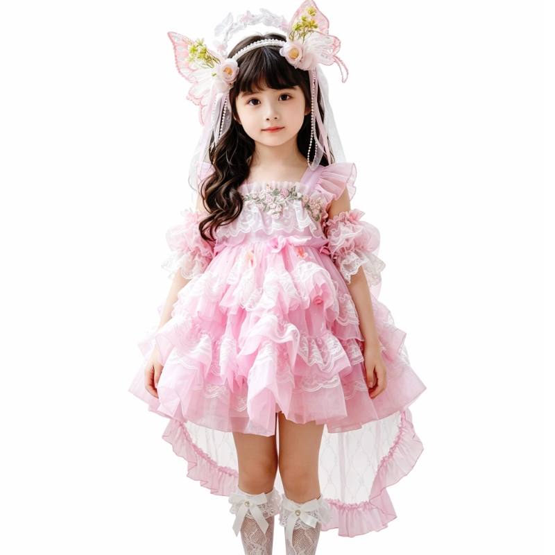 YALU Dress Children Aged 3 7 Years Old