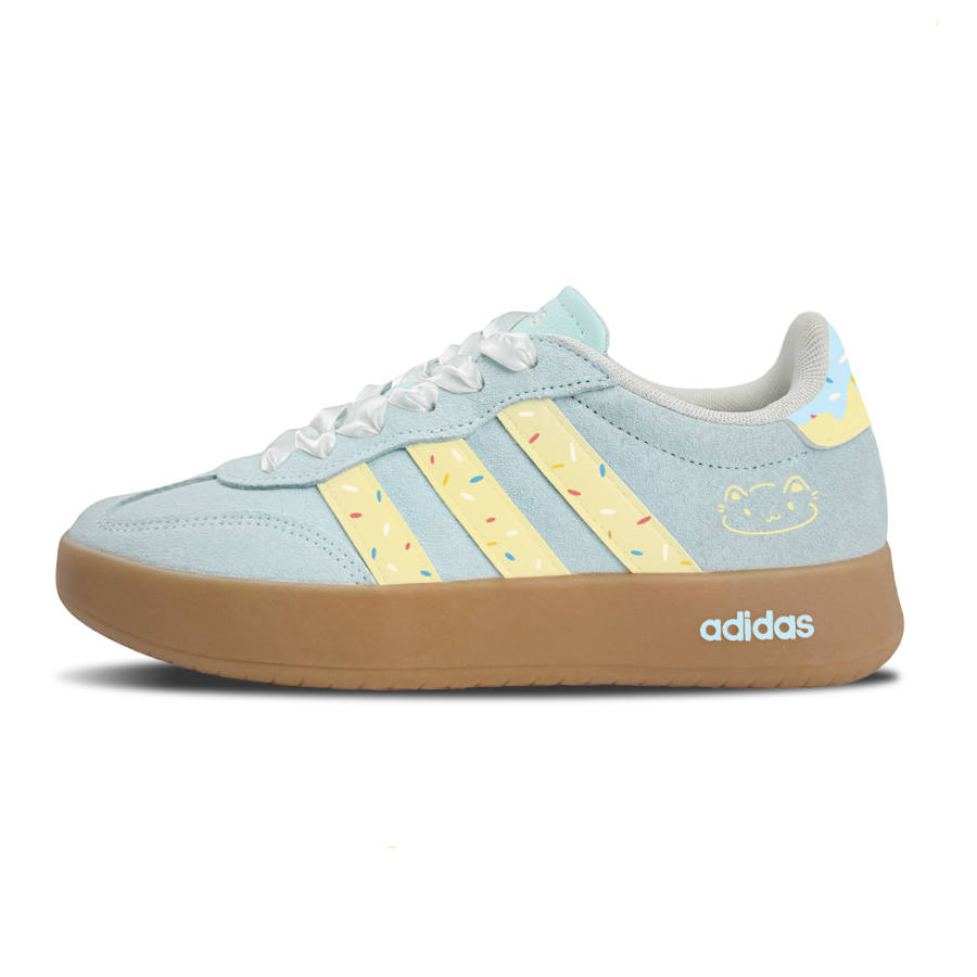 Adidas Adidas BARREDA Maris Sal Donut Abrasion Resistant Low top German Army Trainers Women's White Blue