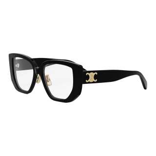 CELINE Plate Irregular Shape Prescription Glasses Unisex Black