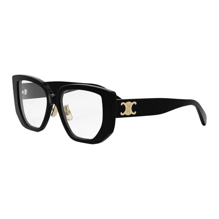 CELINE CELINE Plate Irregular Shape Prescription Glasses Unisex Black