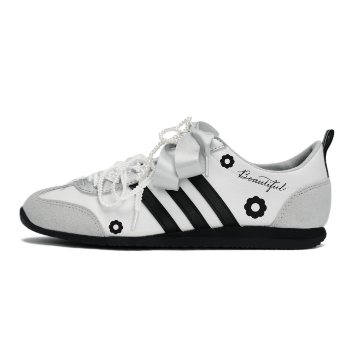 Adidas Adidas VS JOG 2.0 Cushioning Abrasion Resistant Lightweight Breathable Low top German Army Trainers Unisex Silver White
