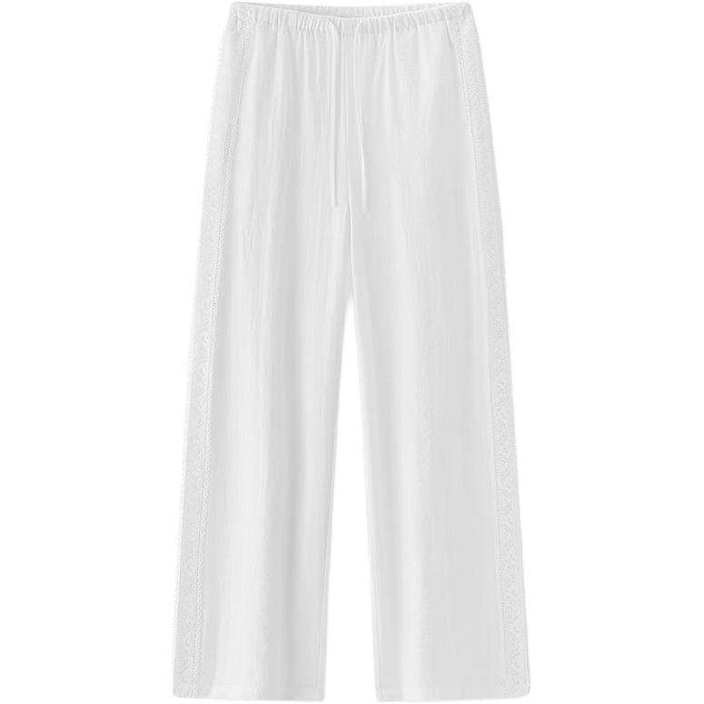 Semir Casual Pants Women's Raw White 10101 Moderate Wide Leg Pants