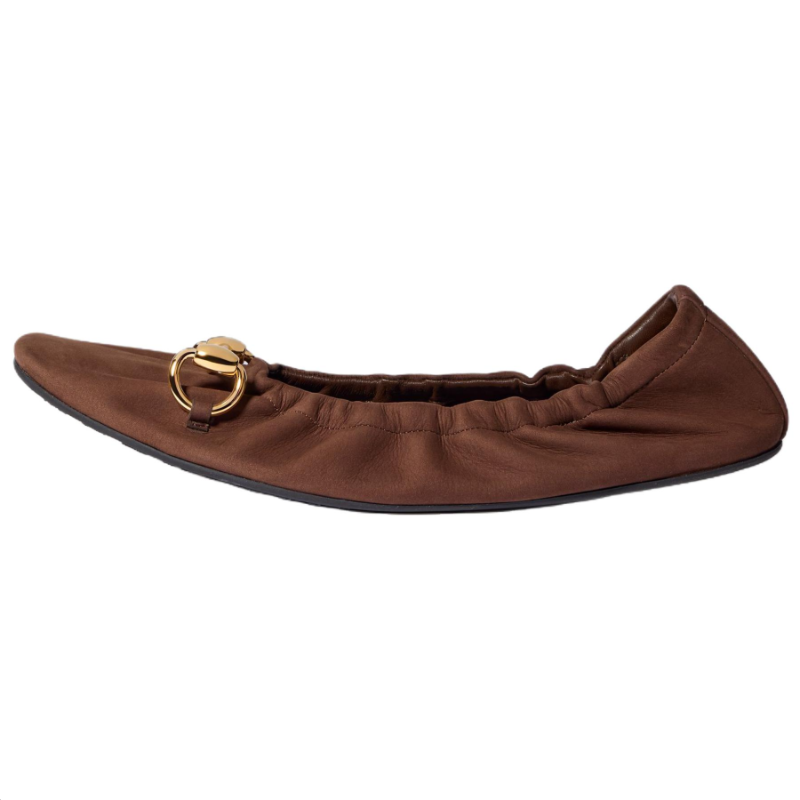 GUCCI Horsebit Casual Shoes Women's Dark Brown