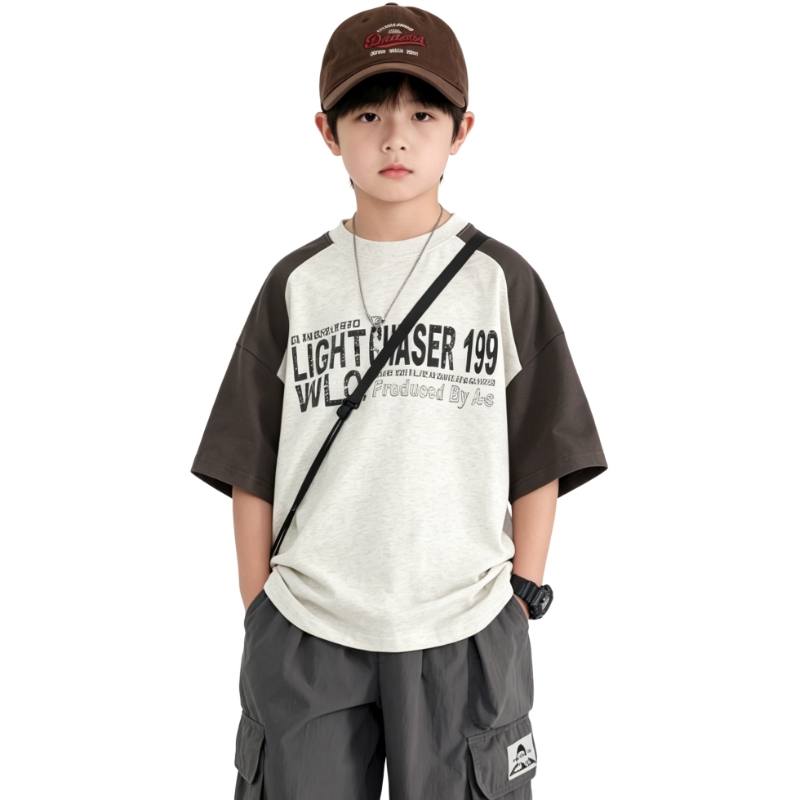 YALU Grade School T Shirts Crew Neck Thin