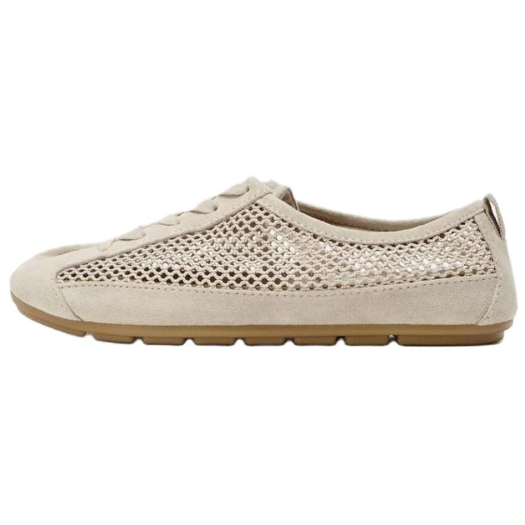 ZARA Low top Casual Shoes Women's Light Beige Yellow