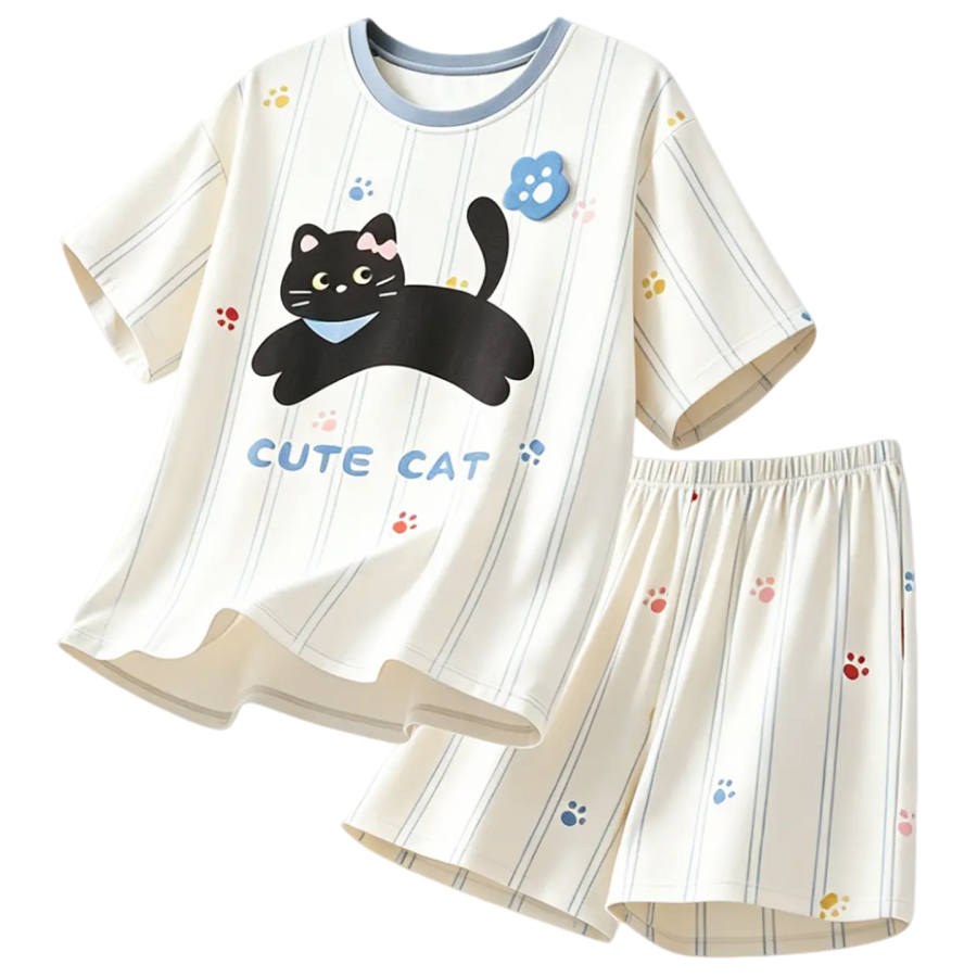 Hodo Kids Loungewear Sets Crew Neck Moderate Stretch