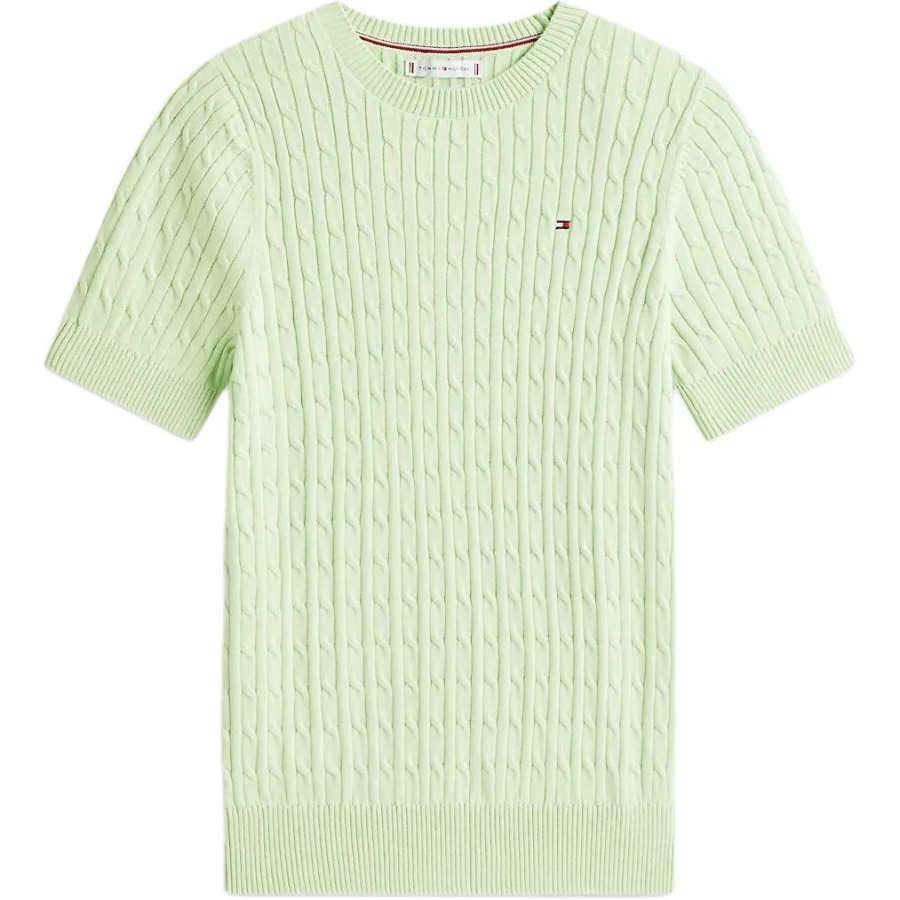 Tommy Hilfiger Sweaters Women's Lime Green Crew Neck Moderate Other