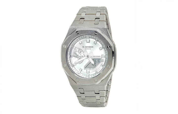 CASIO CASIO Men Liquid Crystal/Analog Dual Display Series 44mm White Watch