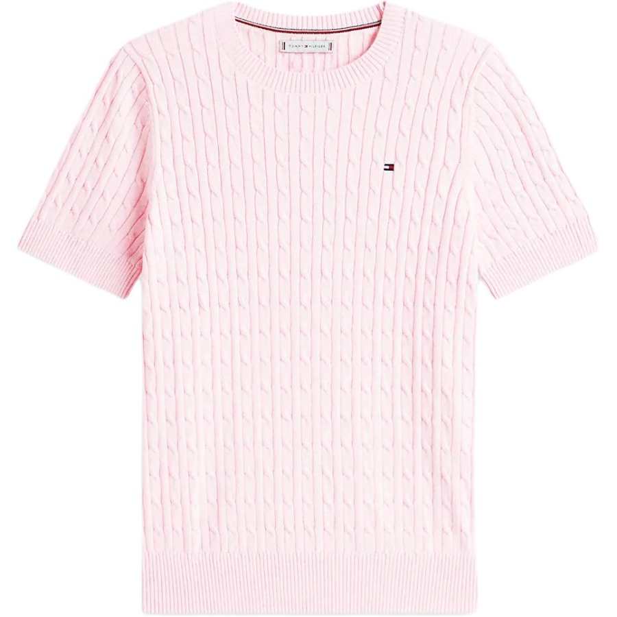 Tommy Hilfiger Sweaters Women's Light Pink Crew Neck Moderate Other