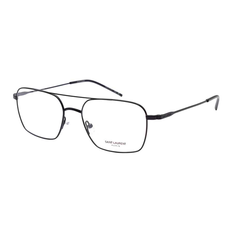 SAINT LAURENT Alloy Aviator Prescription Glasses Unisex Black