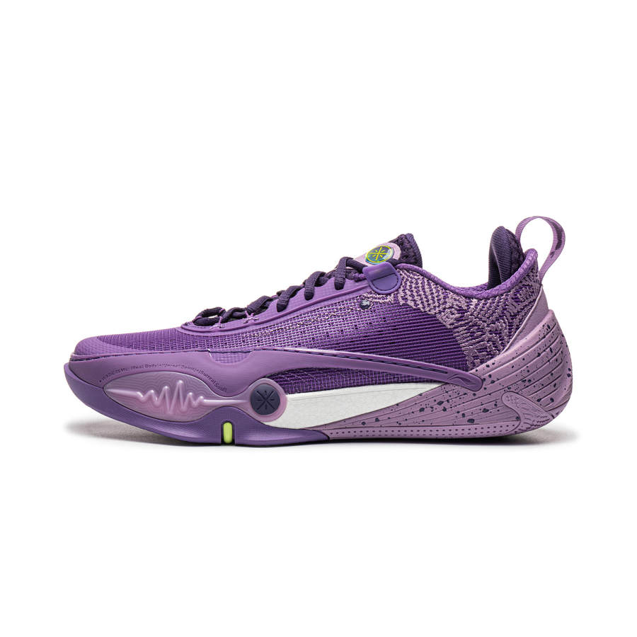 Li-Ning Li Ning Cushioning Abrasion Resistant Low top Basketball Shoes Men's Zircon Purple