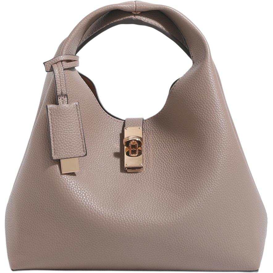 PAYOT Synthetic Leather Handbag Regular Women's Taupe/Ecru