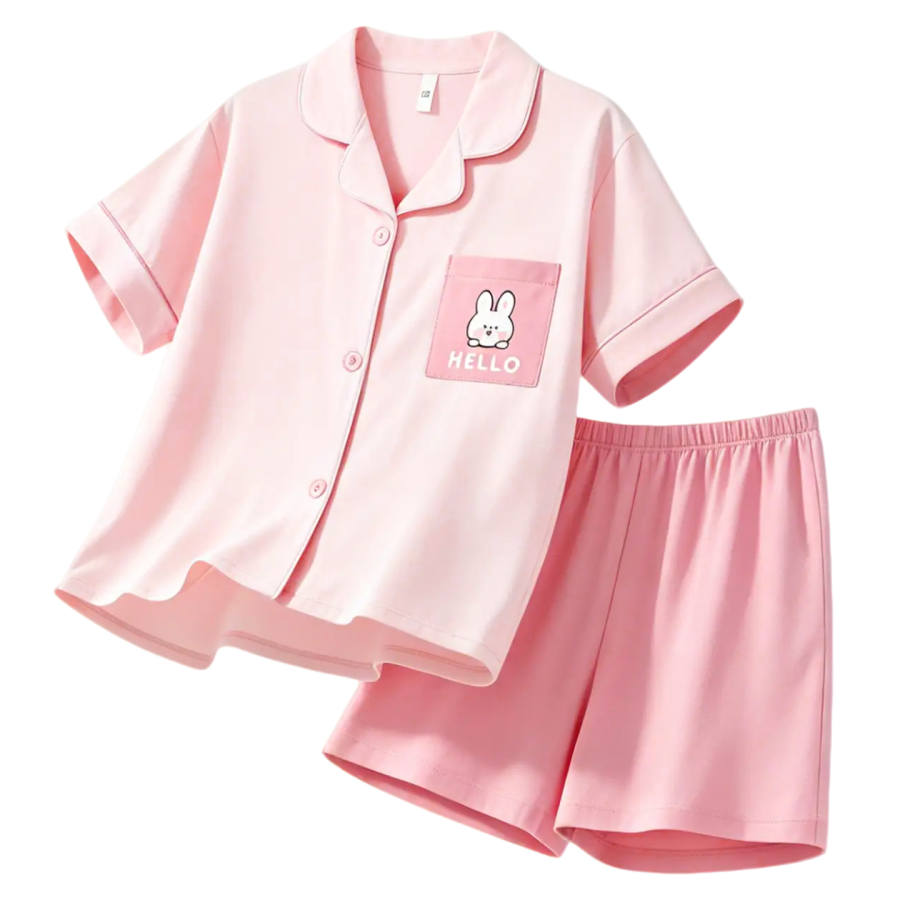 Hodo Hodo Kids Loungewear Sets Lapel Thin