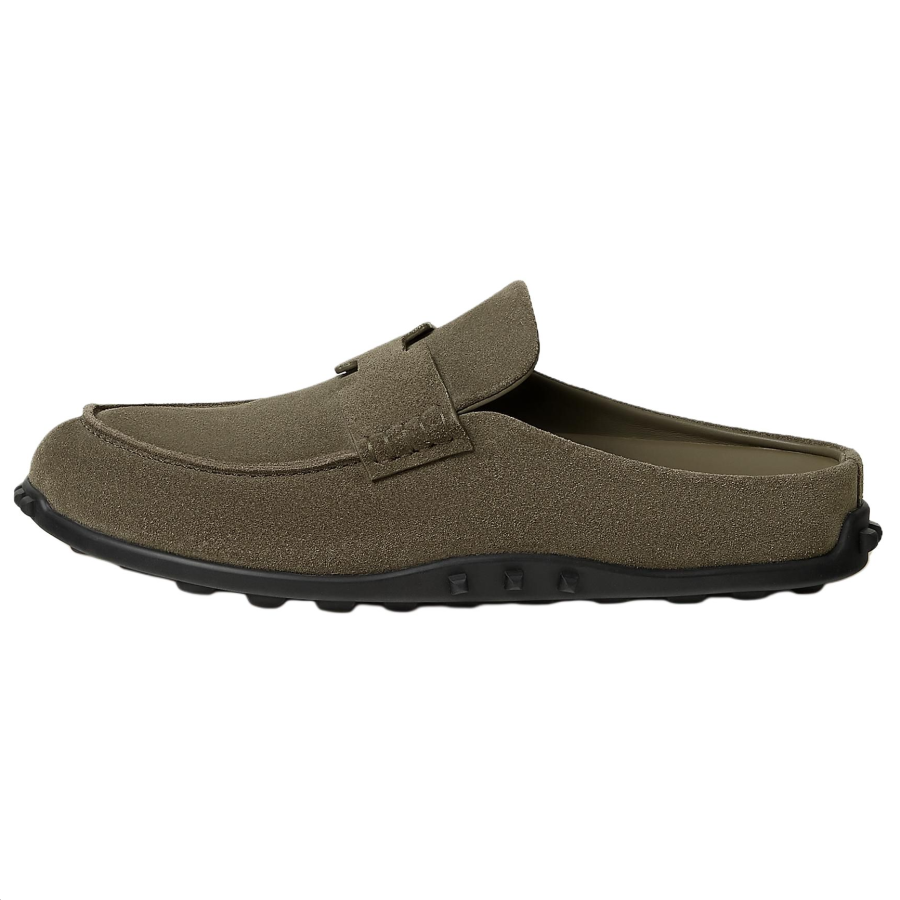 HERMES Closed Toe Slippers Men's Tundra Green