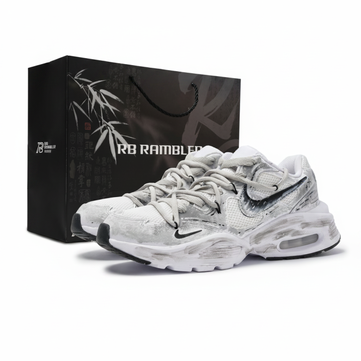 Nike Nike Air Max Fusion Leather Slip Resistant Low top Casual Running Shoes Unisex Gray