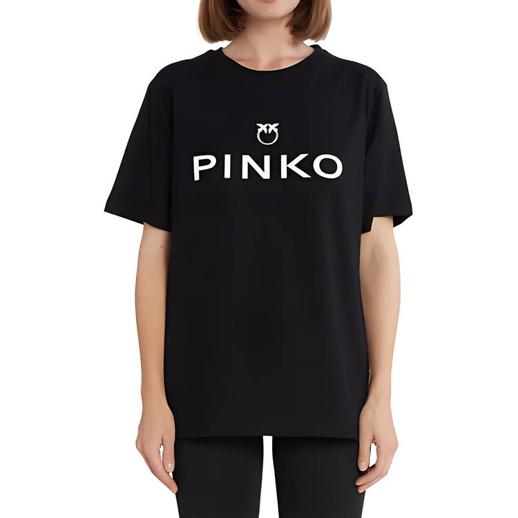 PINKO 【Previous Season】logo-print cotton T-shirt