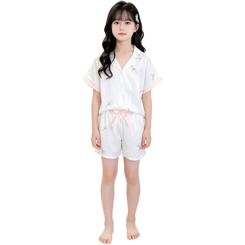 YALU Grade School Loungewear Sets Crew Neck Thin Stretch