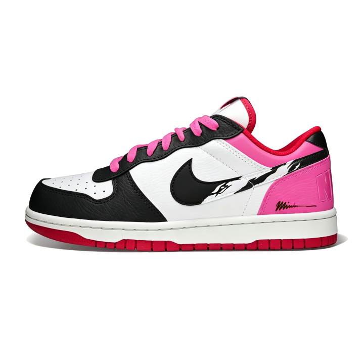 Nike Nike Big Low top Skateboard Shoes Men's Black White Pink